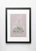 Load image into Gallery viewer, Numbers 6:24-26 Maori - Blessing on You Wahine Toa  (Black) A4