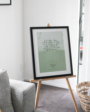 Load image into Gallery viewer, Lamentations 3:22-23 - A3 Samoan: Green Pastures, Steadfast Love of the Lord  (Black)