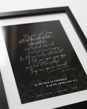 Load image into Gallery viewer, John 4:34-35 TT Samoan: My Food, Harvest- Commissioning - B&W (Black)