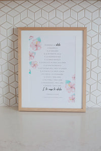 1 Corinthians 13 - A3 Samoan - Hibiscus: Love is Patient Love is Kind (Natural)