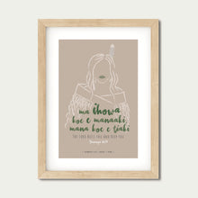 Load image into Gallery viewer, Numbers 6:24-26 Māori (Wahine Toa)
