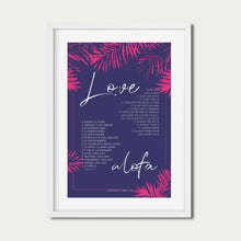 Load image into Gallery viewer, 1 Corinthians 13 Samoan/English: Love is Patient (Blue wild)