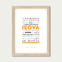 Load image into Gallery viewer, Numbers 6:24-26 Samoan: Typography (Orange)