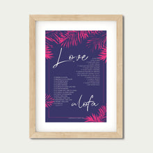 Load image into Gallery viewer, 1 Corinthians 13 Samoan/English: Love is Patient (Blue wild)