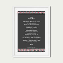 Load image into Gallery viewer, Matthew 6 - Māori, The Lord's Prayer (Black&amp;Red)