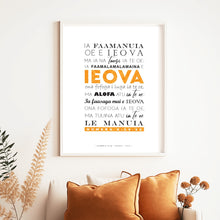 Load image into Gallery viewer, Numbers 6:24-26 Samoan: Typography (Orange)