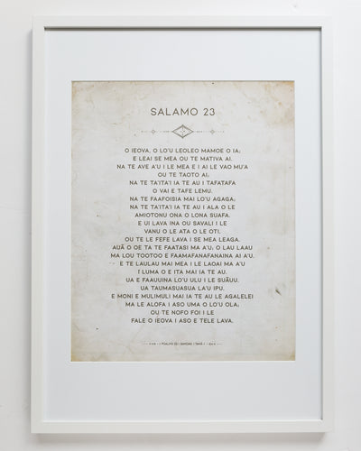 Psalms 23 - Samoan: The Lord is my shepherd CLASEC (White) A2