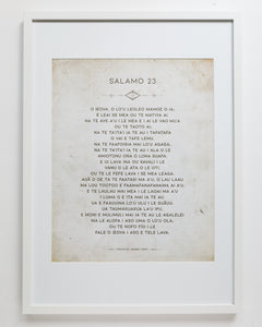 Psalms 23 - Samoan: The Lord is my shepherd CLASEC (White) A2
