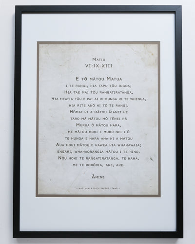 Matthew 6 - Maori: The Lord's Prayer - CLASEC  (Black) A2