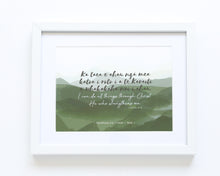 Load image into Gallery viewer, Philippians 4:13 - Maori: I can do all things - Mountains (WHITE) Table Top