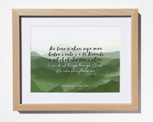 Load image into Gallery viewer, Philippians 4:13 - Maori: I can do all things - Mountains (Natural) Table Top