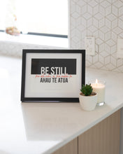 Load image into Gallery viewer, Psalm 46:10 - Maori: Be Still (Black) Table Top