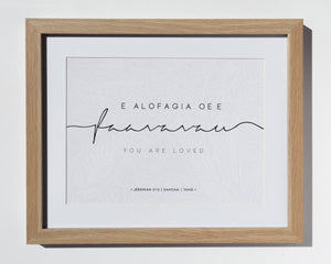 Jeremiah 31:3 - TT Samoan/Eng - You are Loved - B&W (Natural)