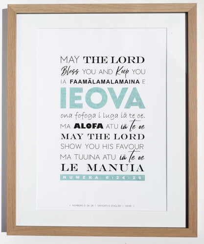 Numbers 6:24-26 - Samoan/English: Blessing on You (Natural) A3