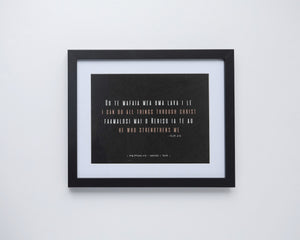 Philippians 4:13 I can do all things, Confidence II, Samoan (Black) Table Top