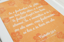 Load image into Gallery viewer, Proverbs 3:5-6 Samoan - Trust in the Lord - Orange (White) A3